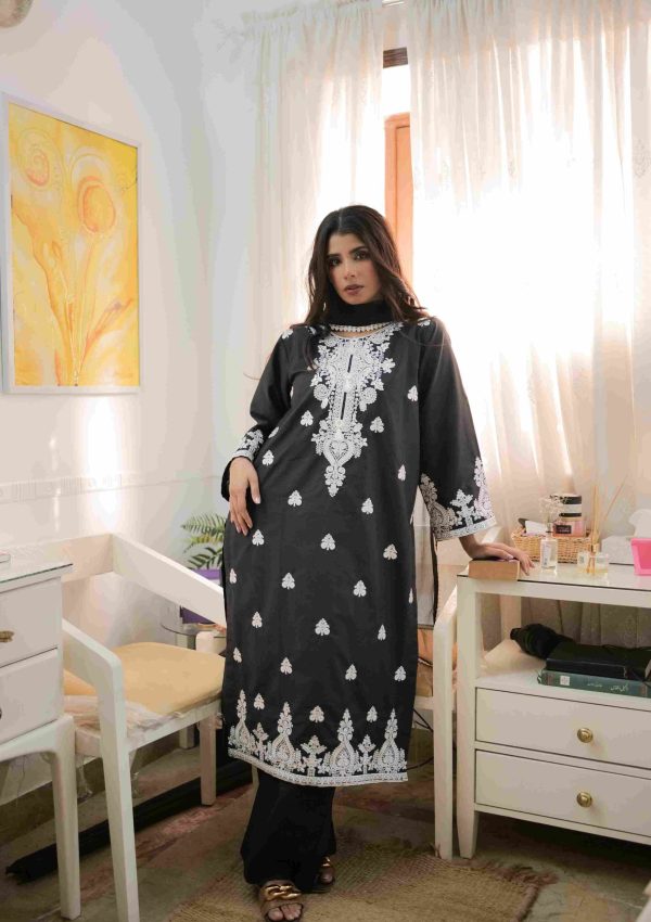 Embroidered Dress-3PC
