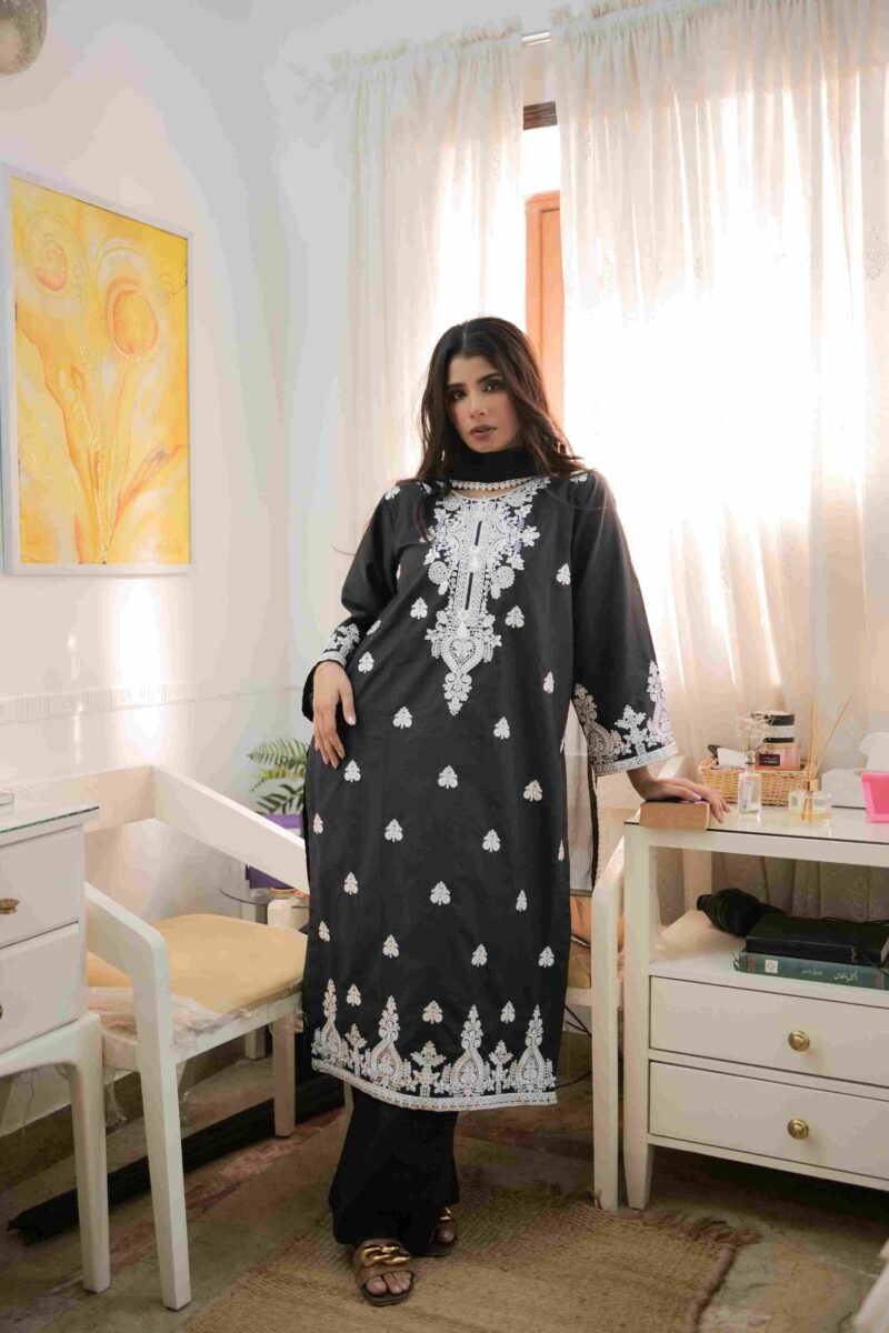 Embroidered Dress-3PC