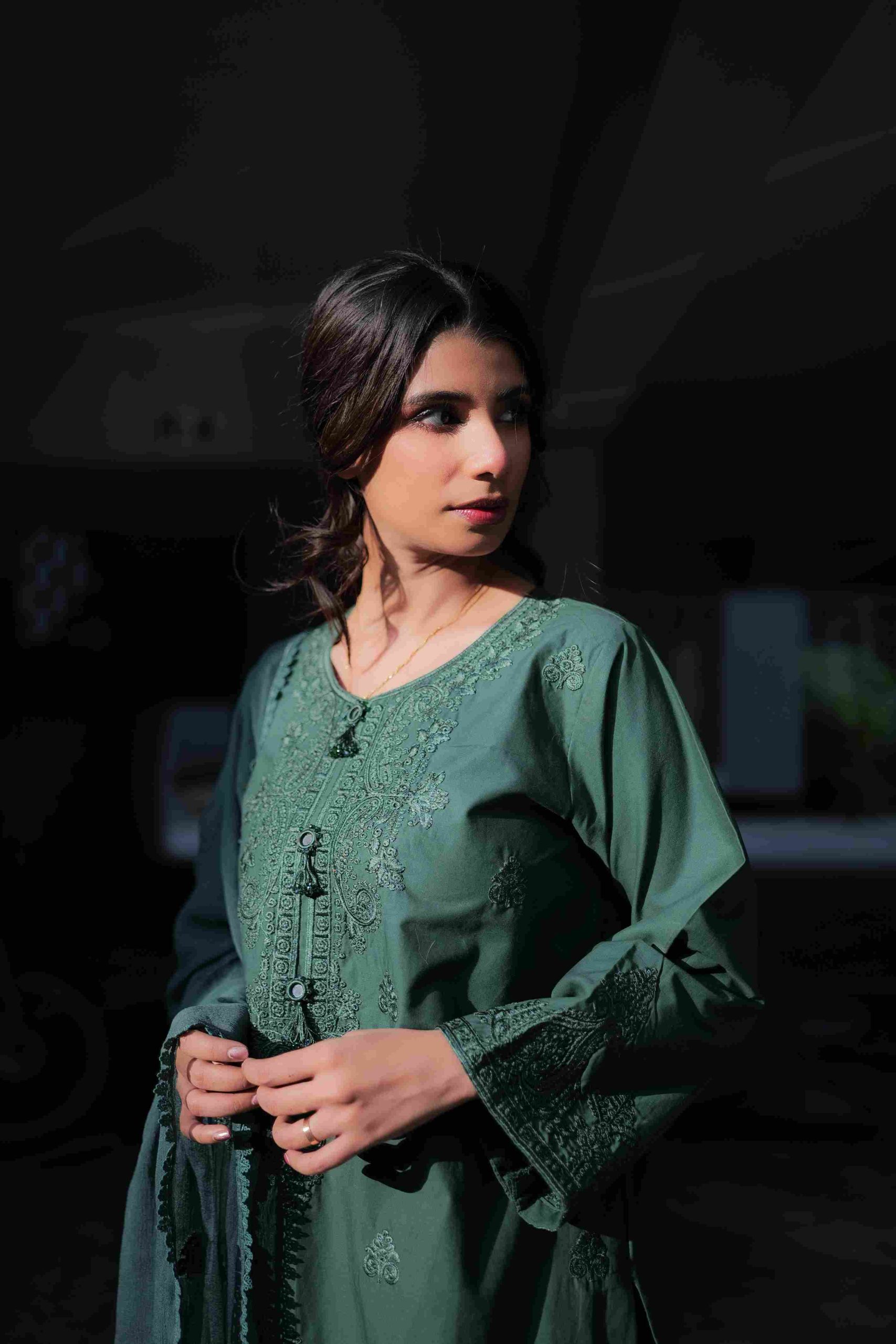 Embroidered Dress-3PC - Image 2