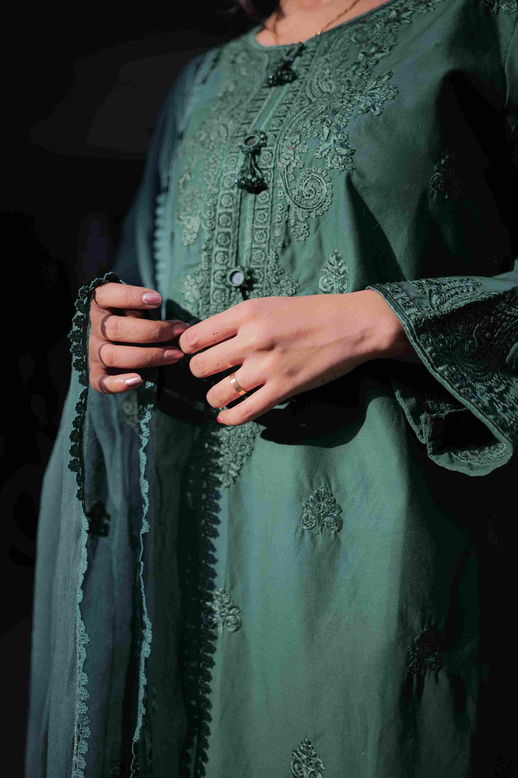 Embroidered Dress-3PC - Image 3