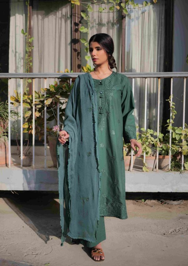 Embroidered Dress-3PC