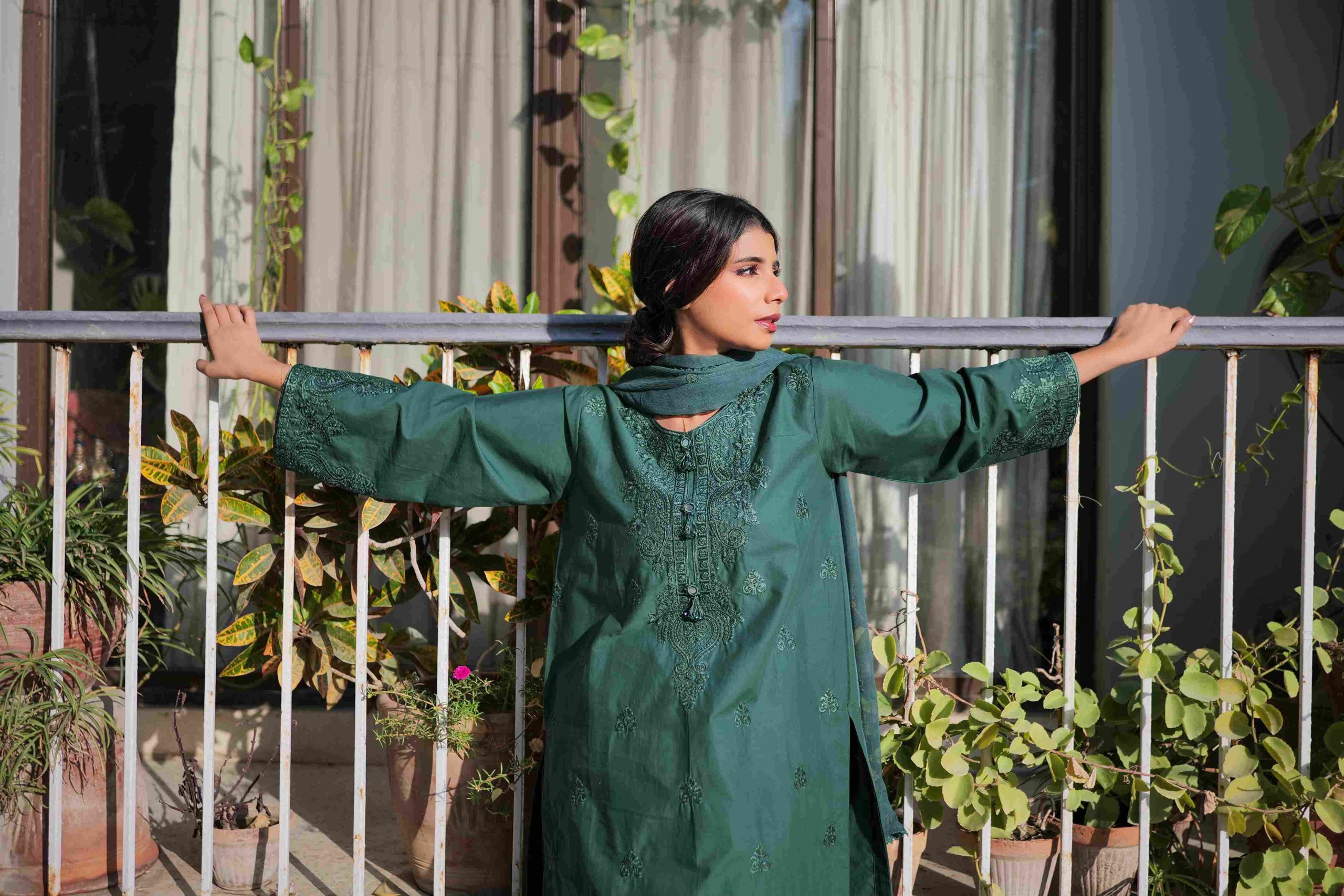 Embroidered Dress-3PC - Image 6