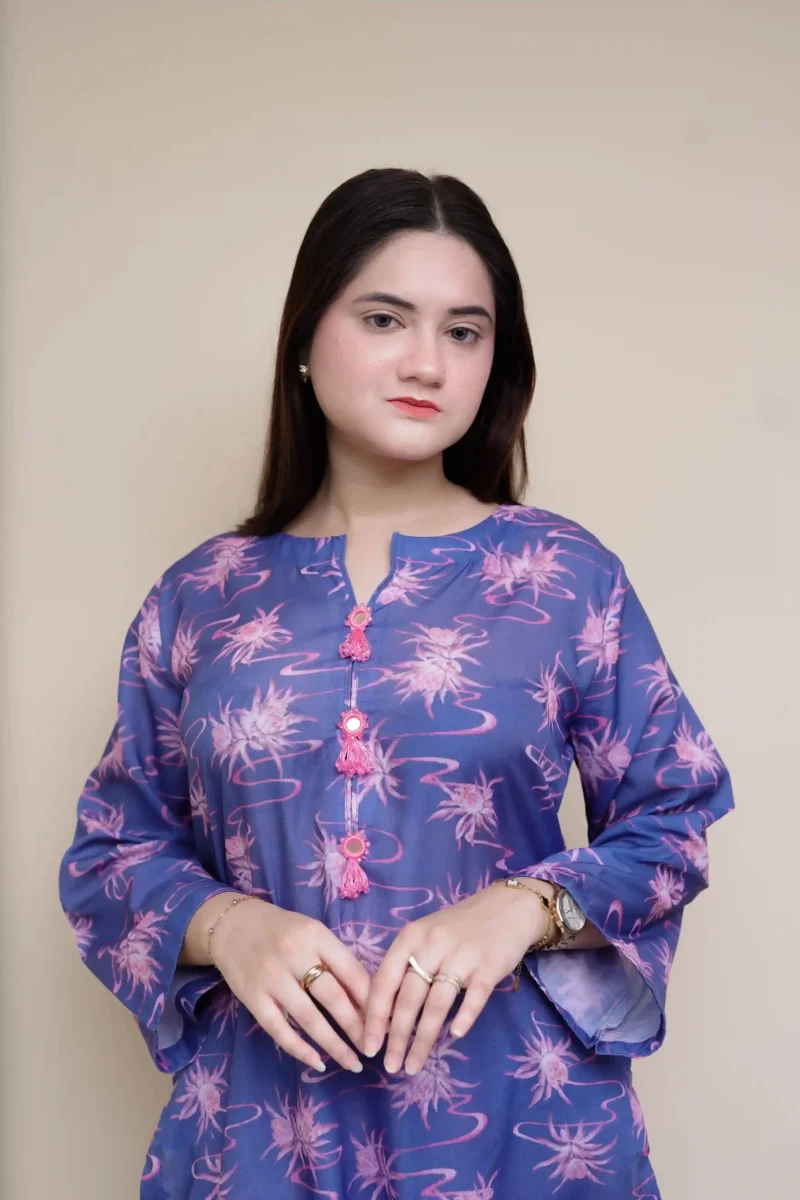 Printed Dress 2PC - PR2PCBL01 - Image 9