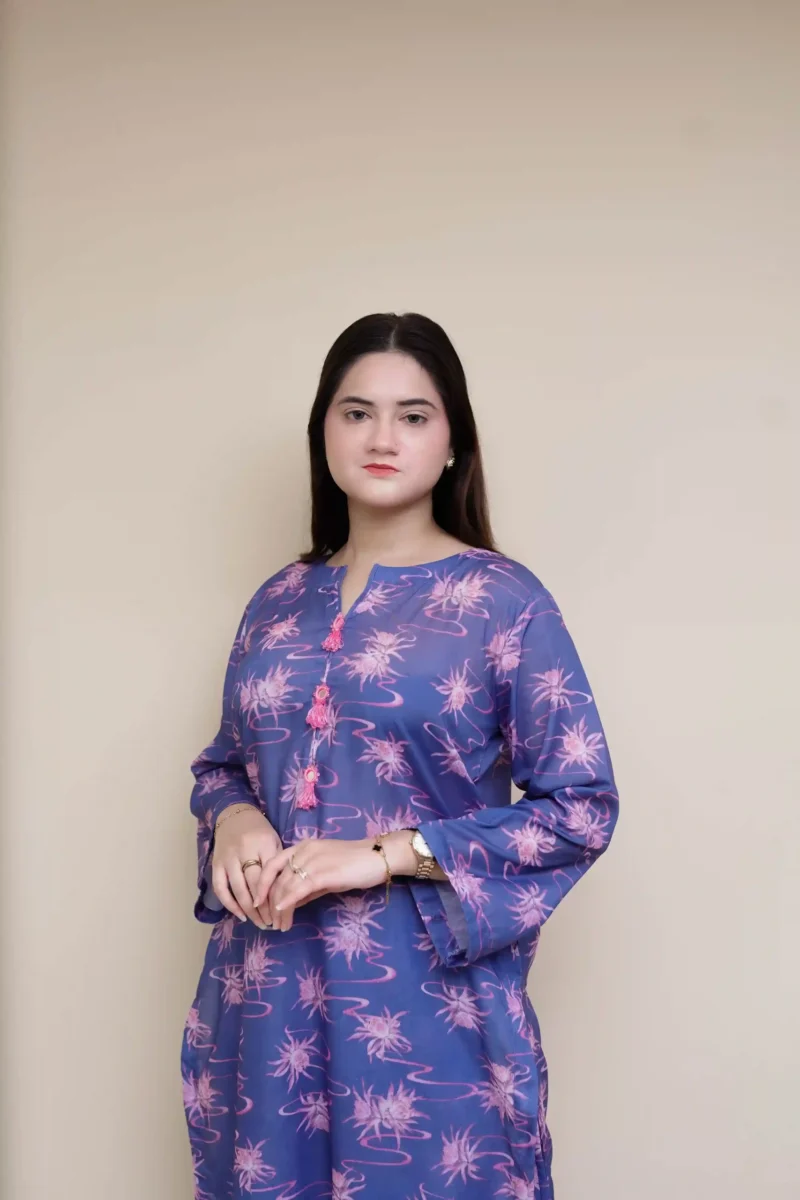 Printed Dress 2PC - PR2PCBL01 - Image 2