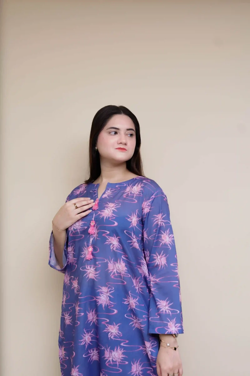 Printed Dress 2PC - PR2PCBL01 - Image 7