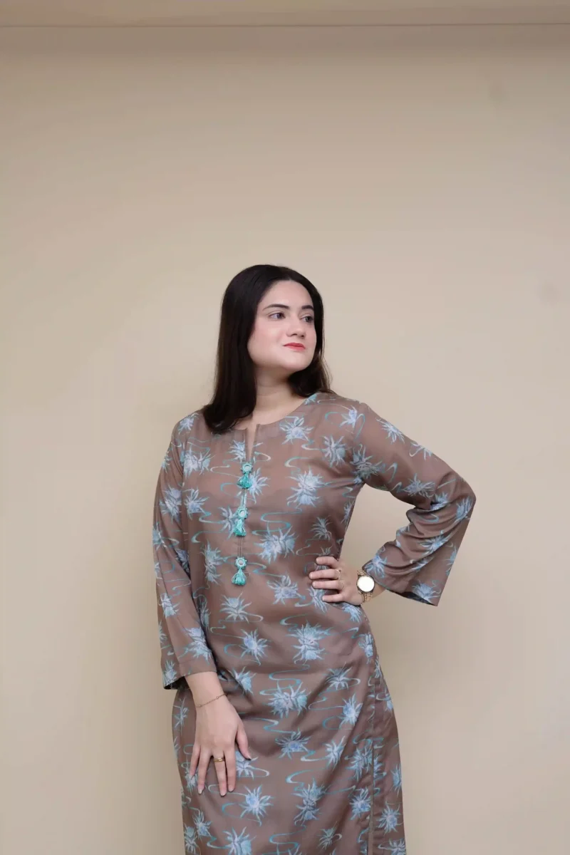 Printed Dress 2PC - PR2PCOL01 - Image 4