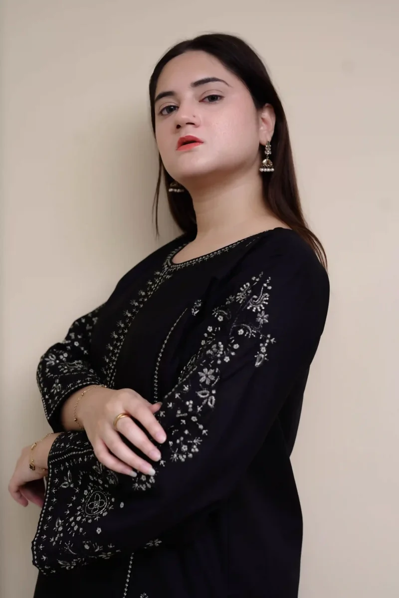3pc Embroidered dress - EM3PCBL01 - Image 13