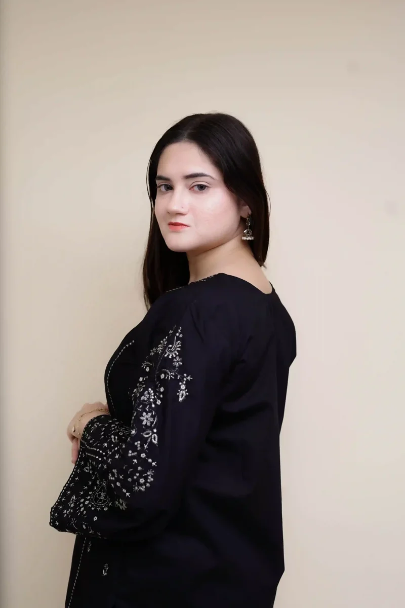 3pc Embroidered dress - EM3PCBL01 - Image 15