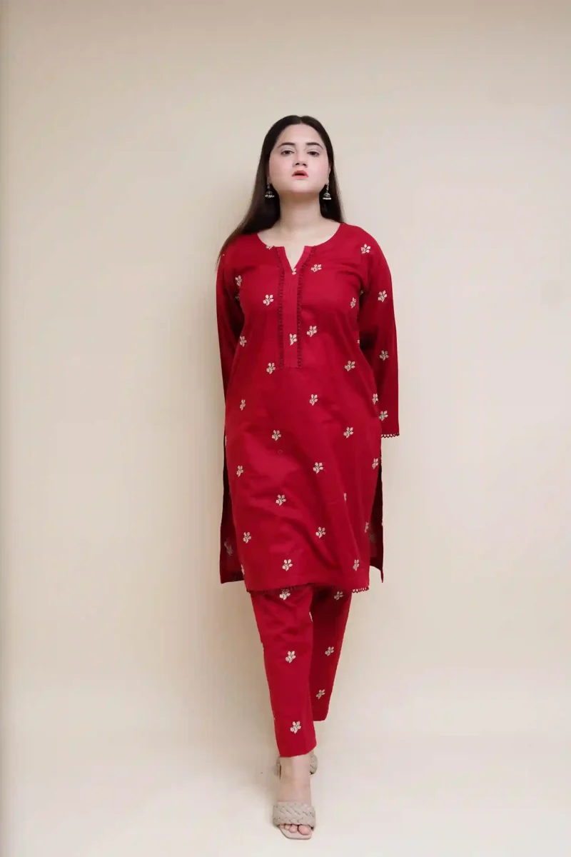 Embroidered 2PC - EM2PCRD01 - Image 2