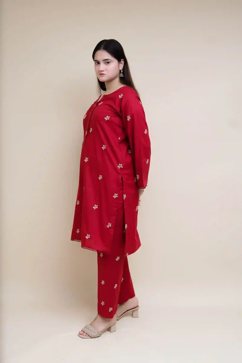 Embroidered 2PC - EM2PCRD01 - Image 4