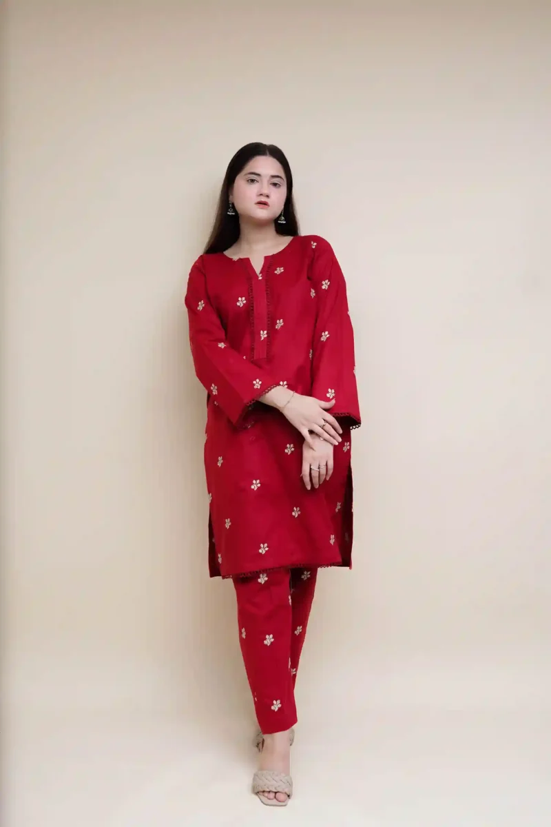 Embroidered 2PC - EM2PCRD01