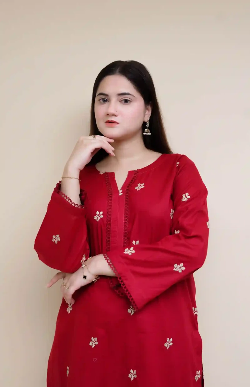 Embroidered 2PC - EM2PCRD01 - Image 5