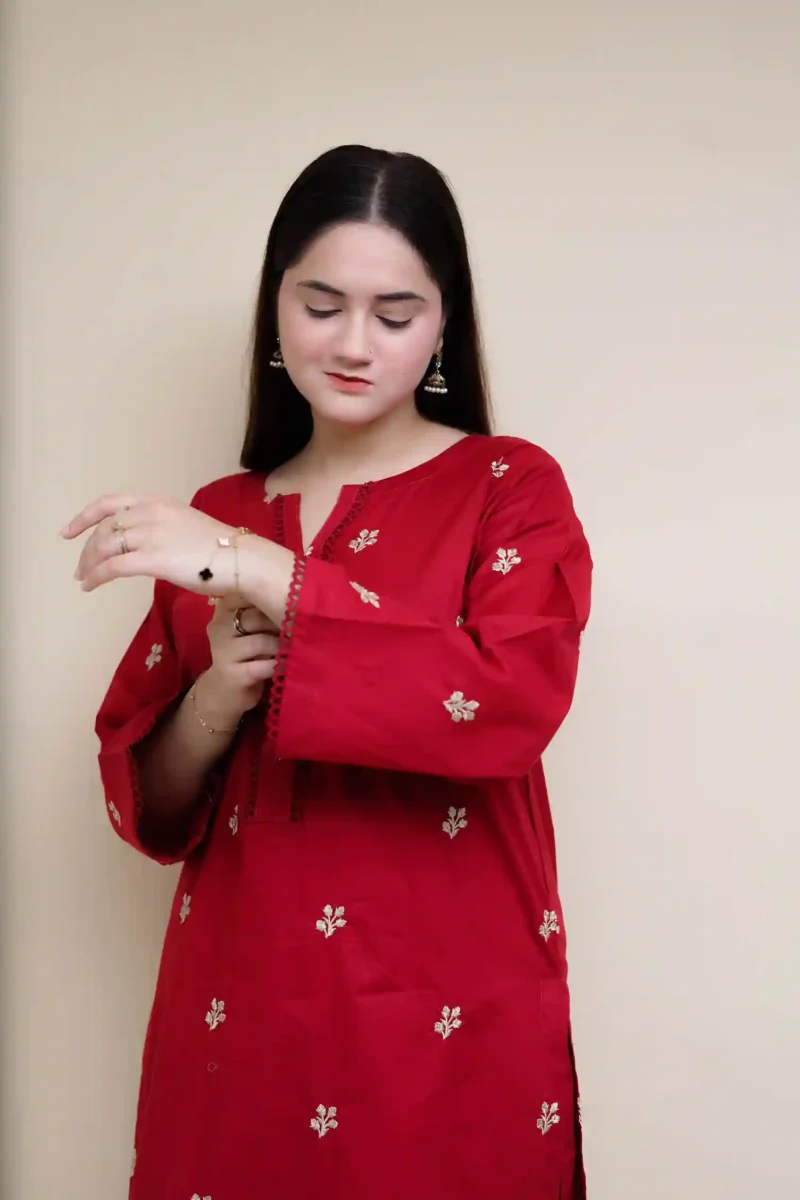 Embroidered 2PC - EM2PCRD01 - Image 6