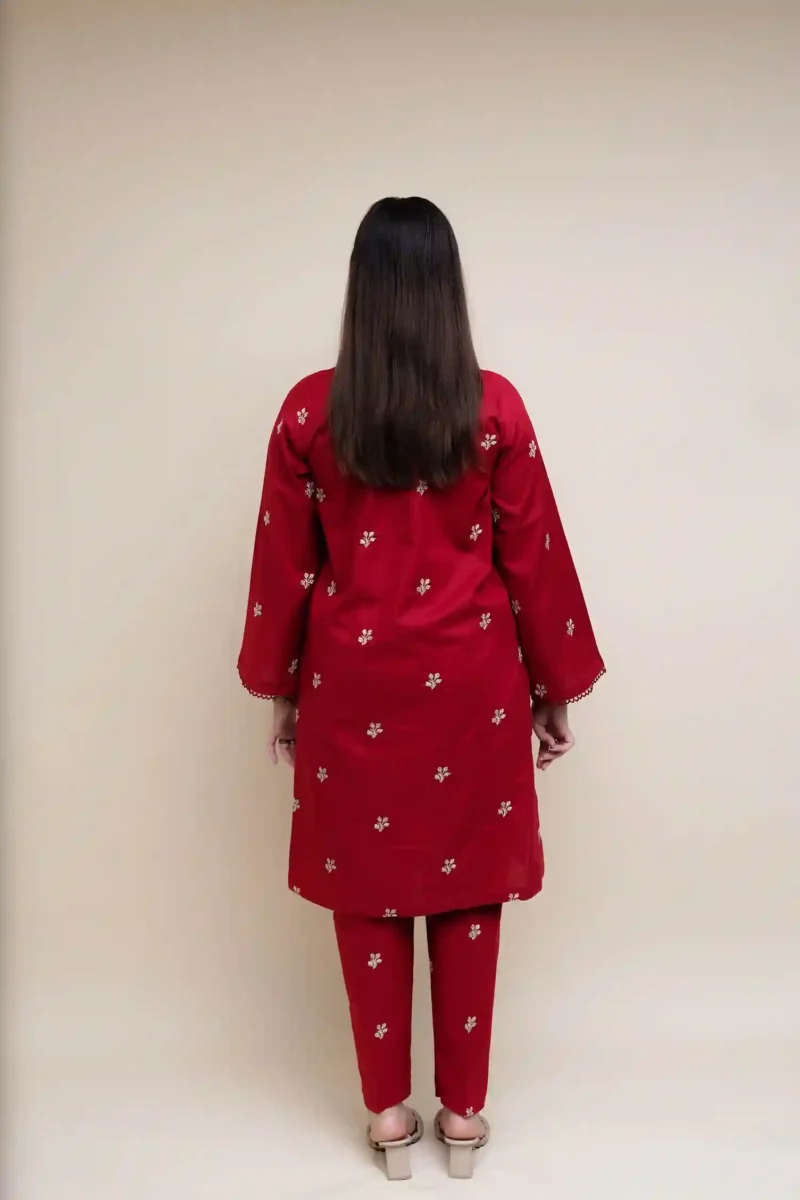Embroidered 2PC - EM2PCRD01 - Image 9