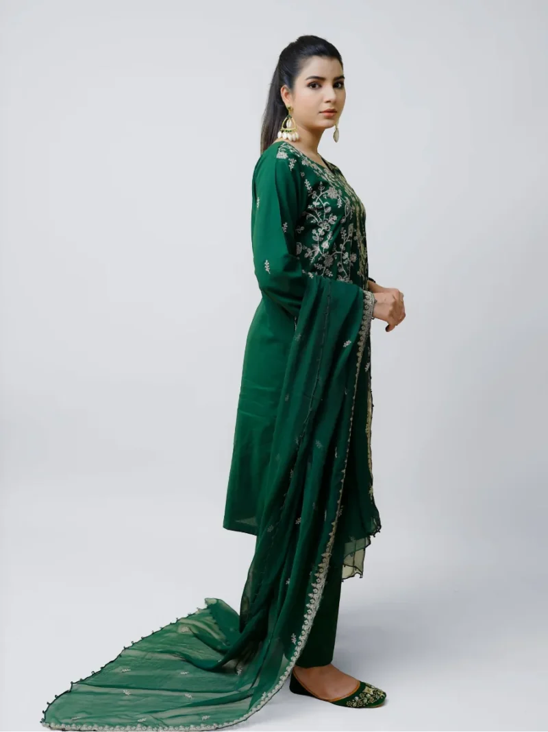 Luxury Pret 3 Piece Suit - EM3PC5CGR01 - Image 5