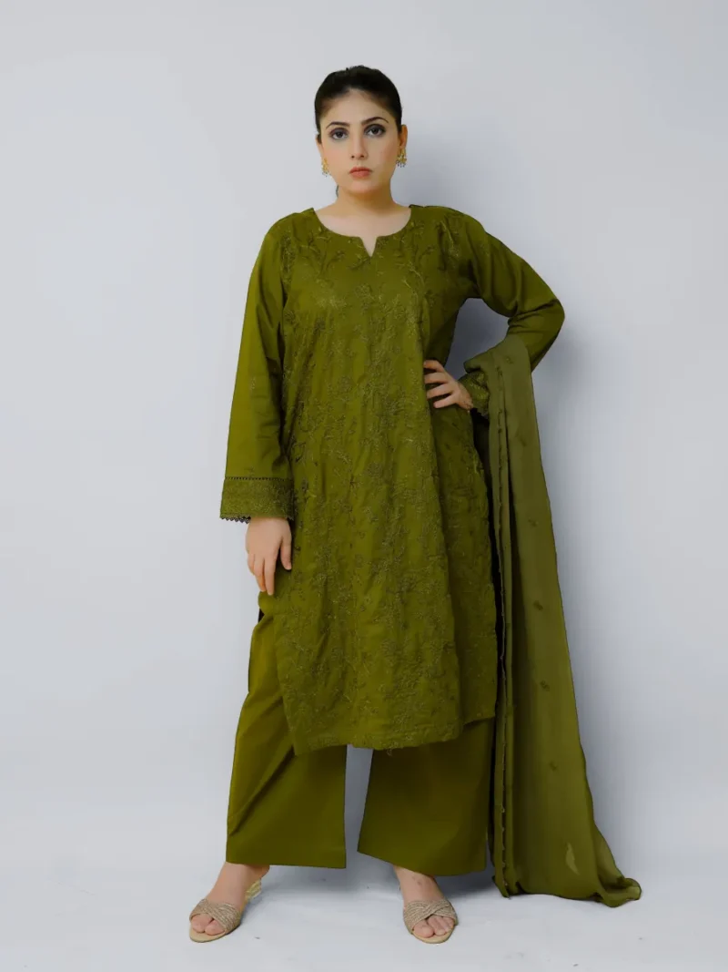 Luxury Pret 3 Piece Suit - EM3PC5CLGR01