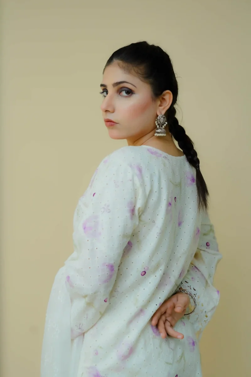 Embroidered Chikankari 3PC - EMCHK3PCR01 - Image 7