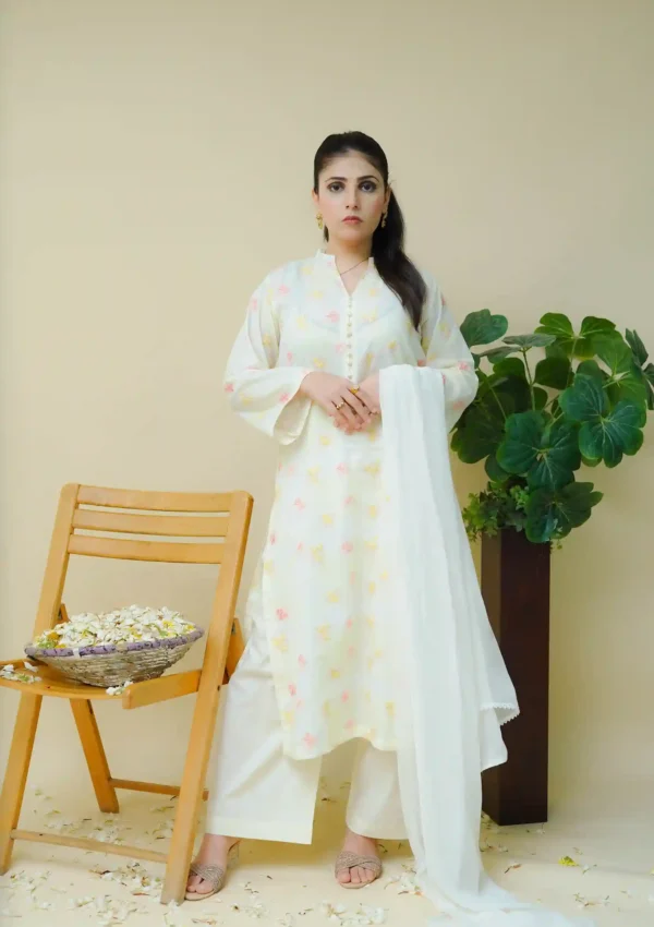 Embroidered 3 Piece Suit – EM3PCYL01