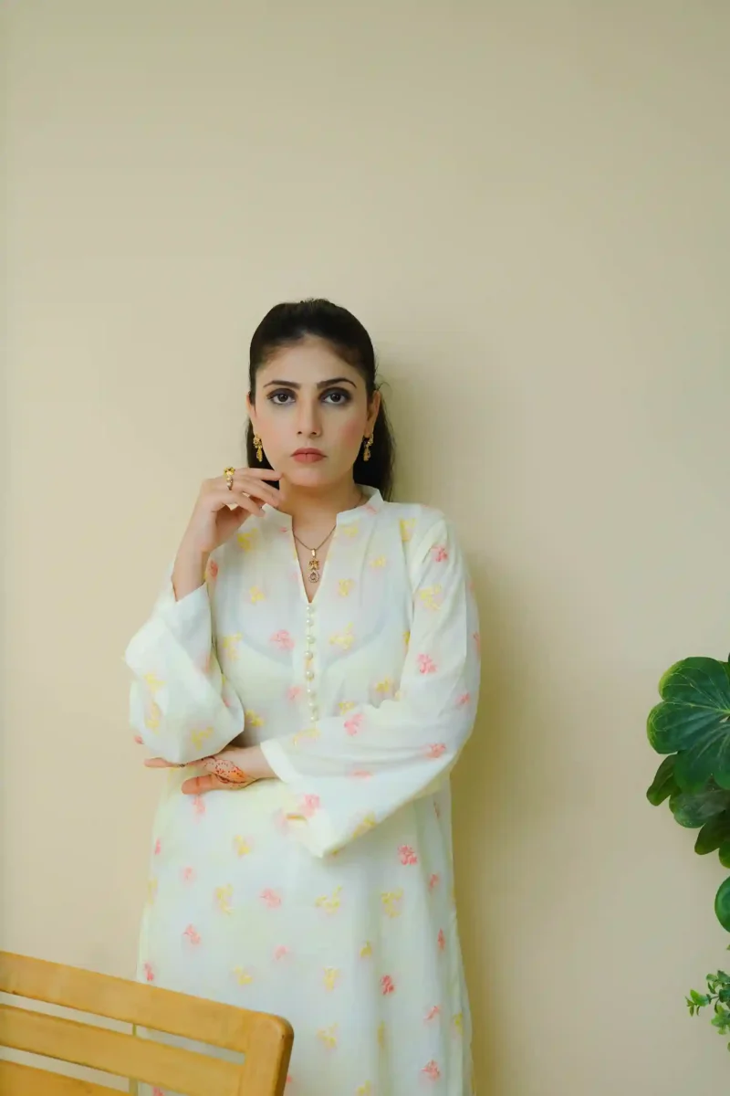 Embroidered 3 Piece Suit - EM3PCYL01 - Image 2