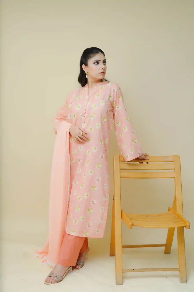 Embroidered 3 Piece Suit - EM3PCPE01