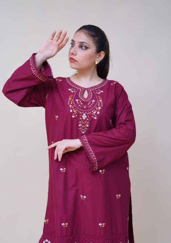 Embroidered 2pc dress – 2498