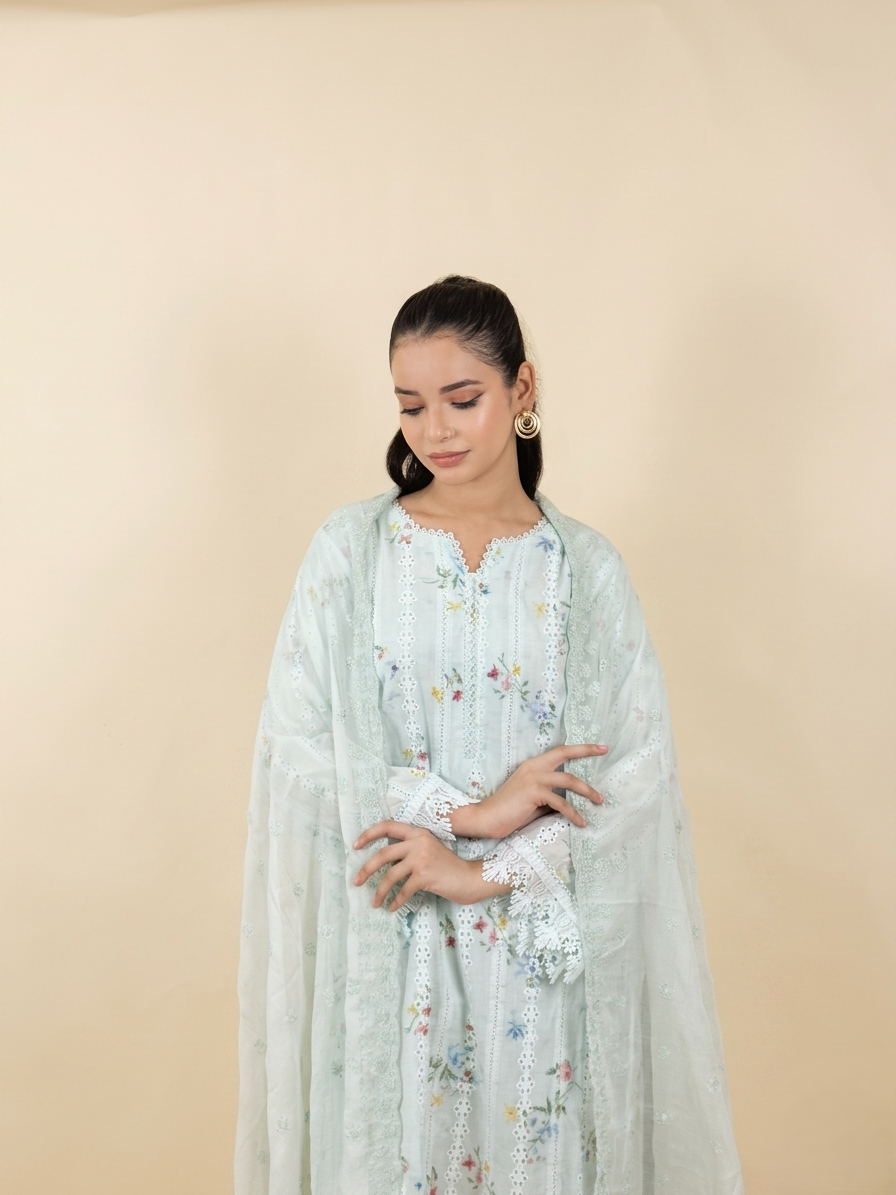 Luxury Pret 3pc dress - A9031 - Image 2