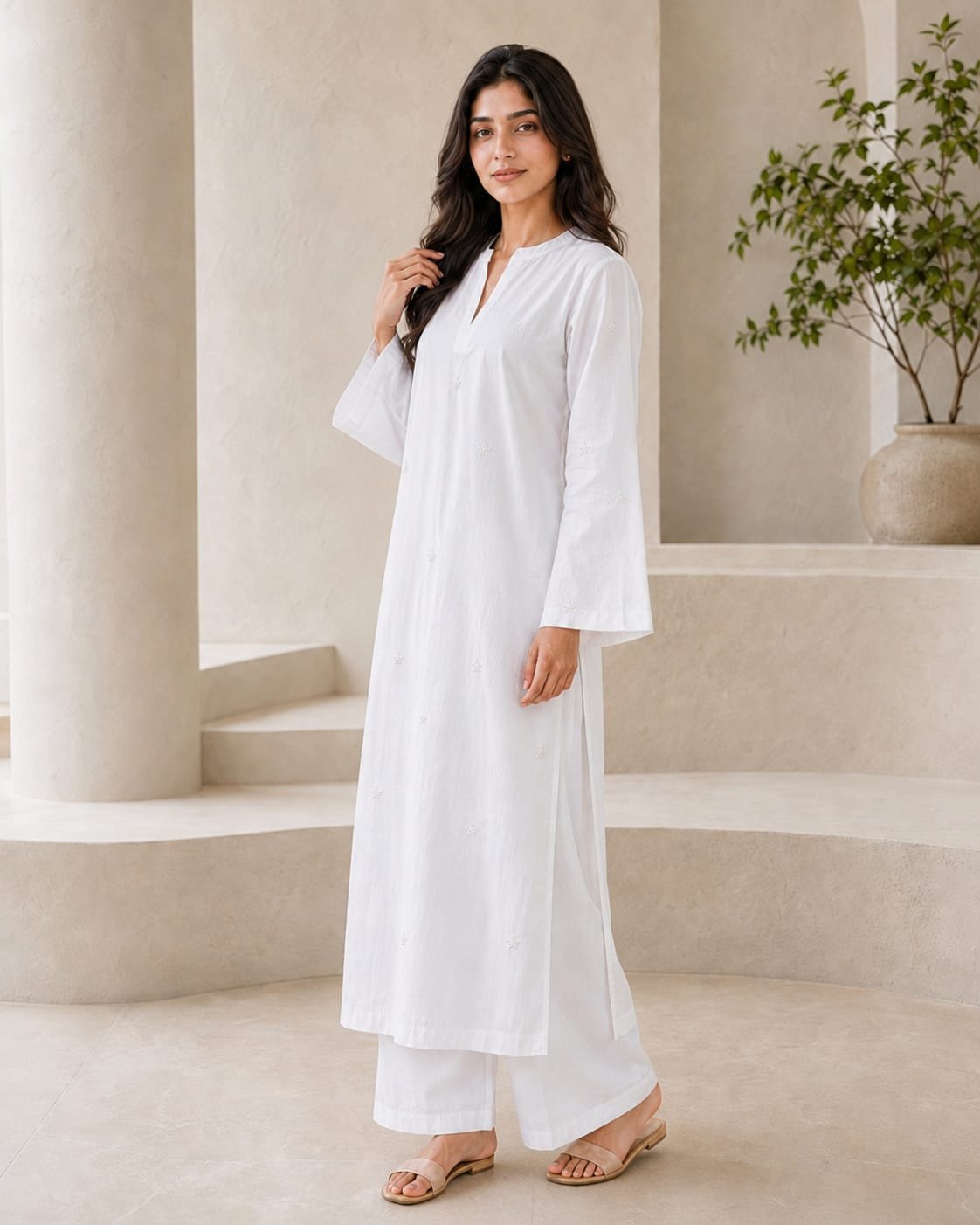 2PC Embroidered - 1707 - Image 2