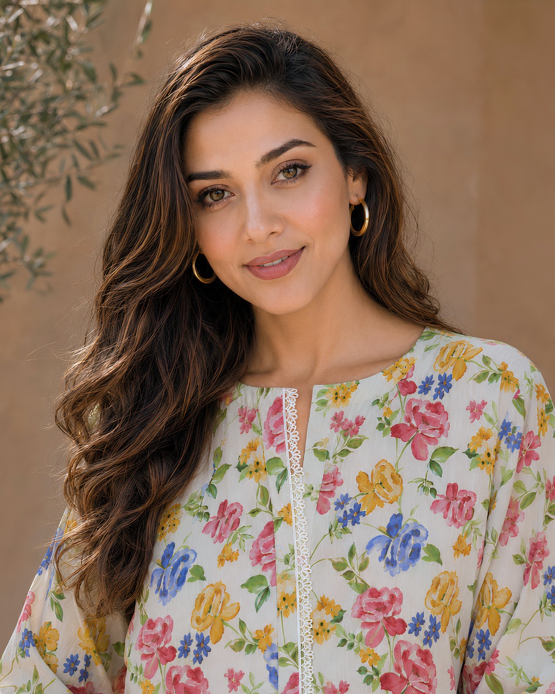 2pc Summer Co-Ord Set With Farshi Shalwar- 2018 - Image 3