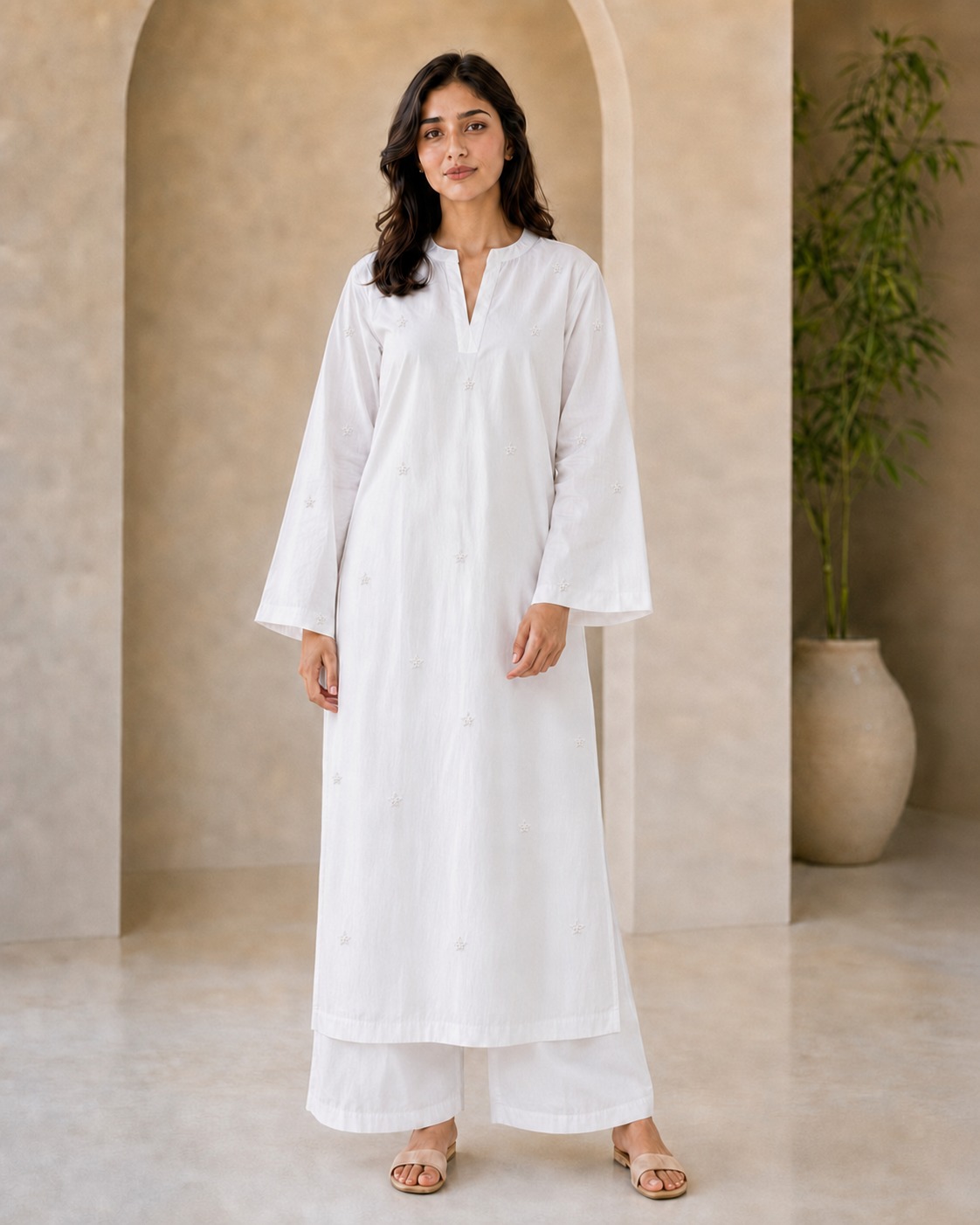 2PC Embroidered - 1707