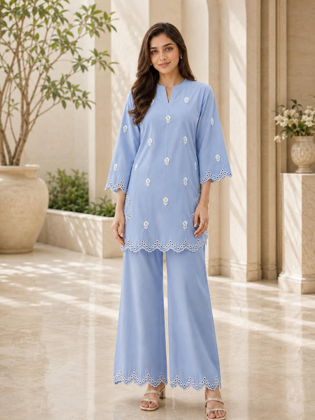 2pc Embroidered Co-Ord Set – 1731