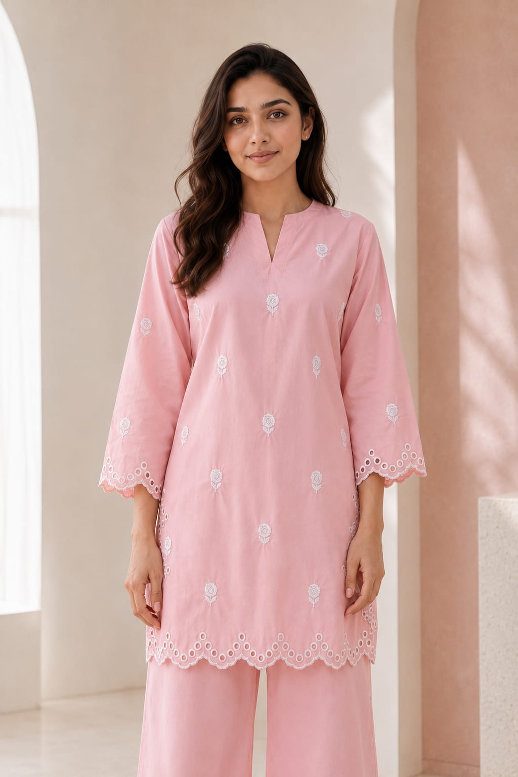 2pc Embroidered Co-Ord Set - 1725 - Image 2
