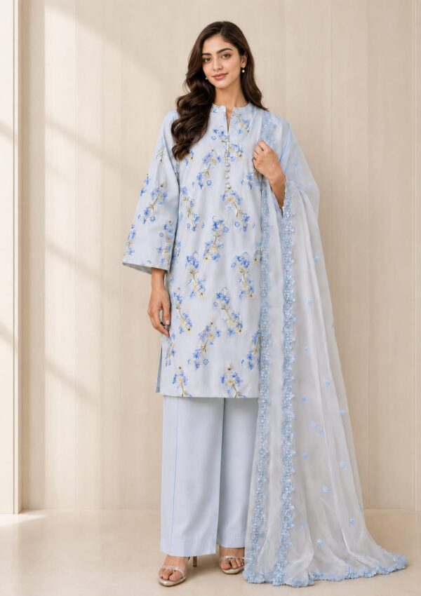 3pc Embroidered dress – 1741