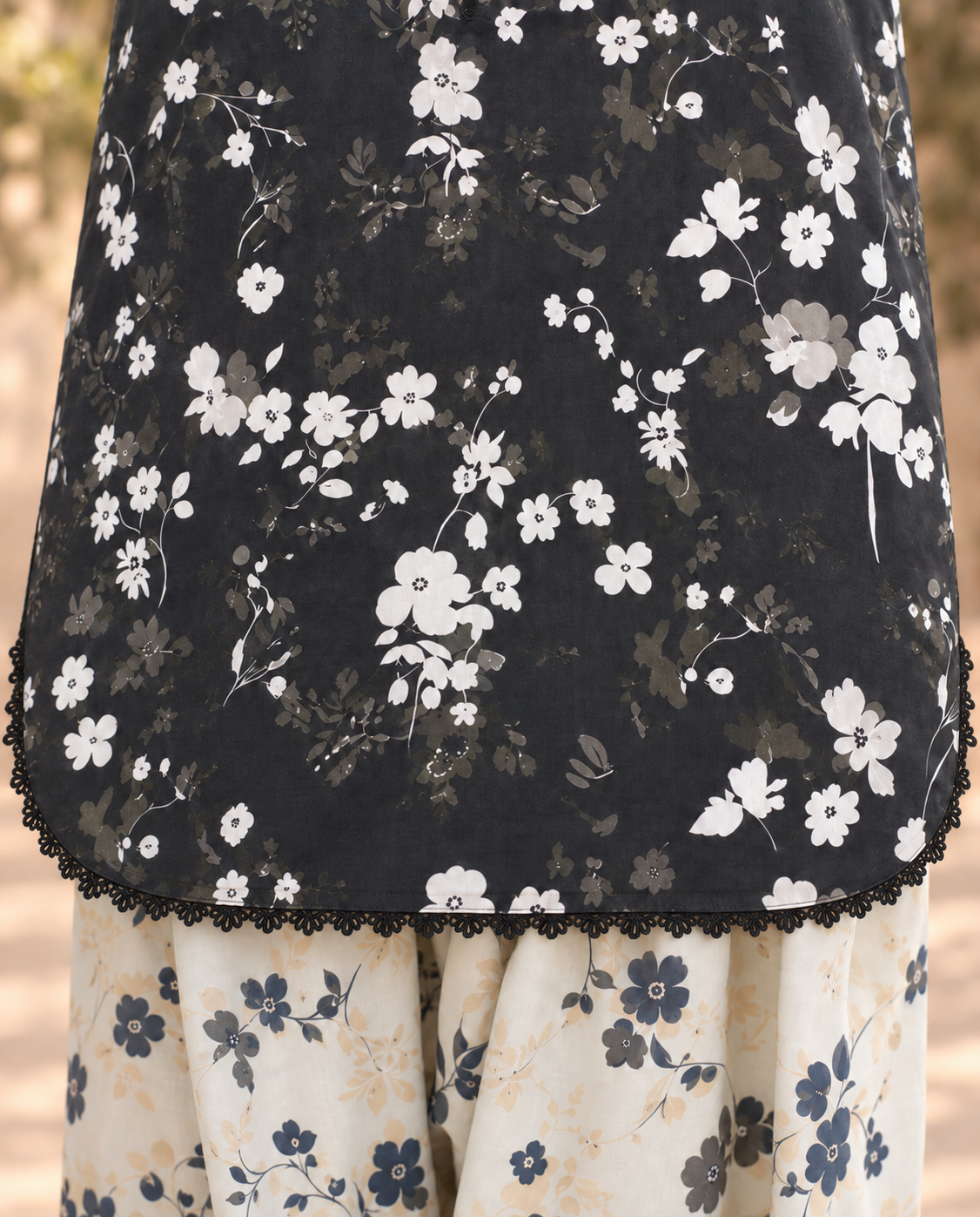 2pc Co-Ord Set With Farshi Shalwar- 1757 - Image 6