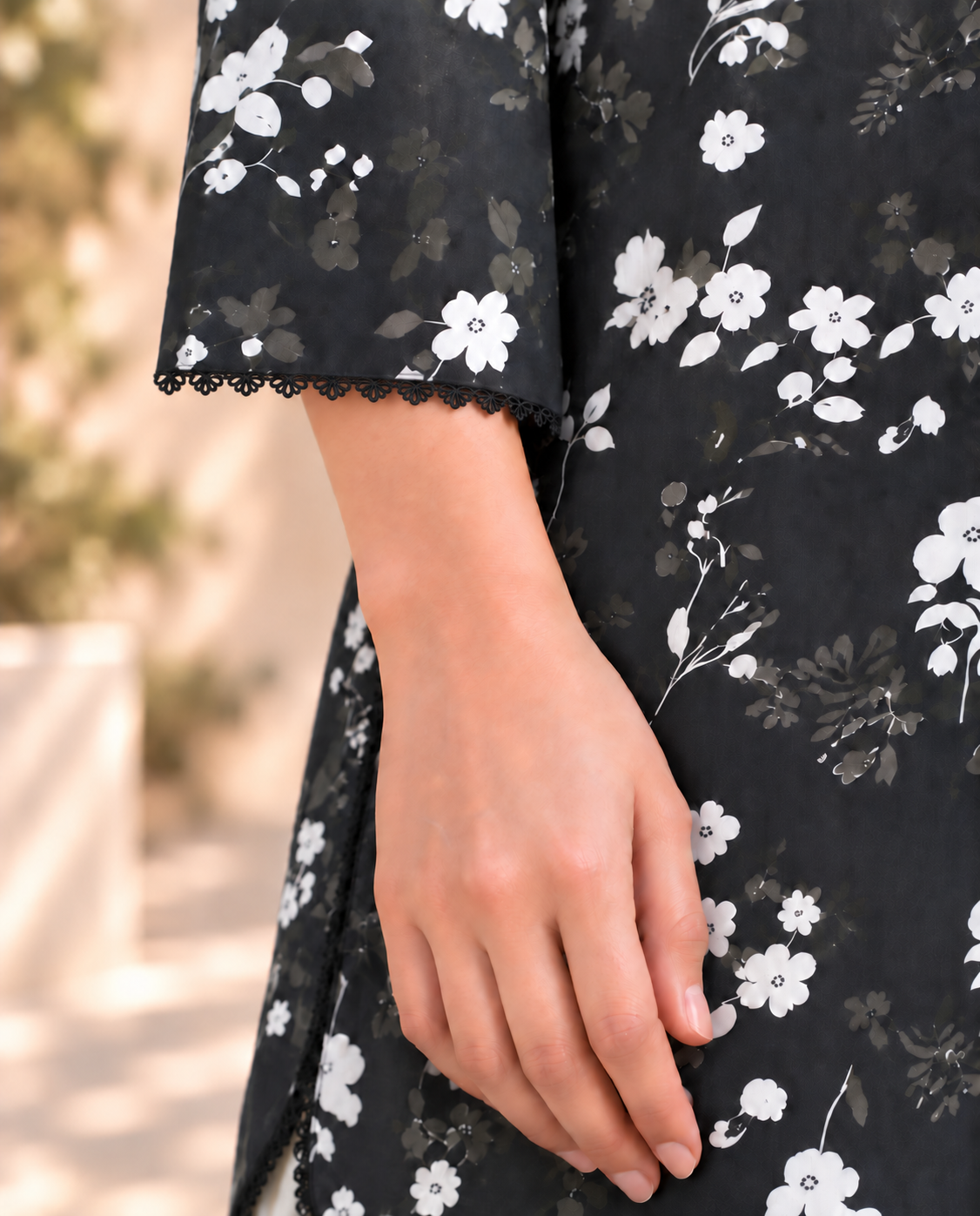 2pc Co-Ord Set With Farshi Shalwar- 1757 - Image 4