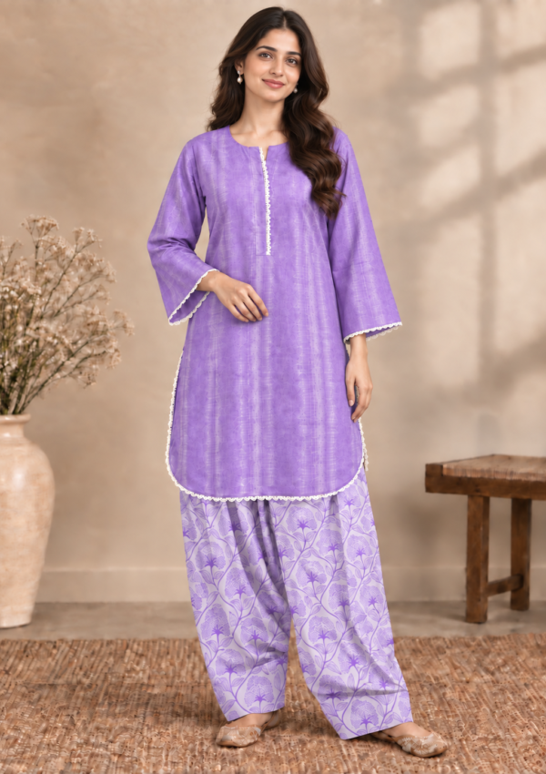2pc Co-Ord Set With Farshi Shalwar- 1753