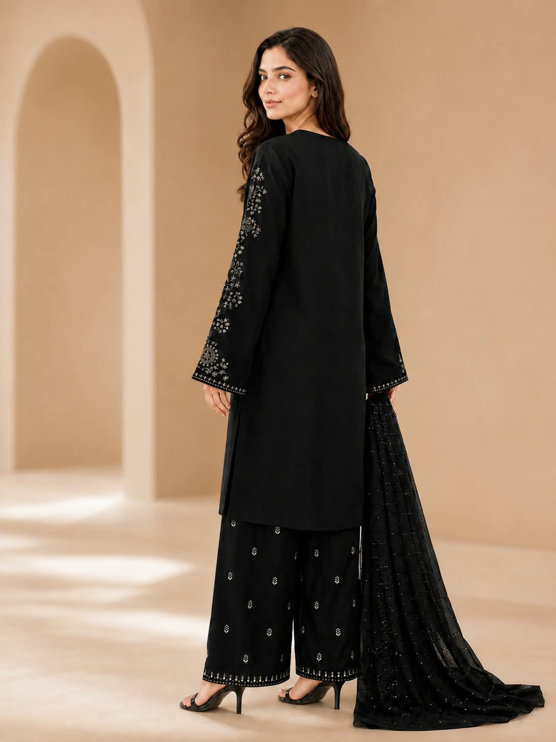 Embroidered 3pc Zari - 1749 - Image 4