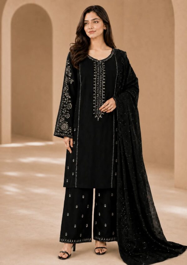 Embroidered 3pc Zari – 1749