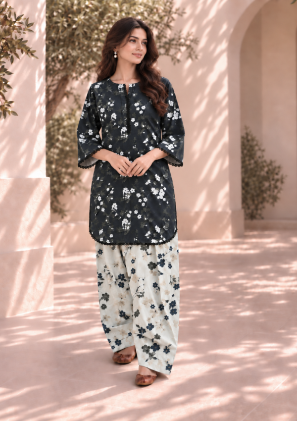 2pc Co-Ord Set With Farshi Shalwar- 1757