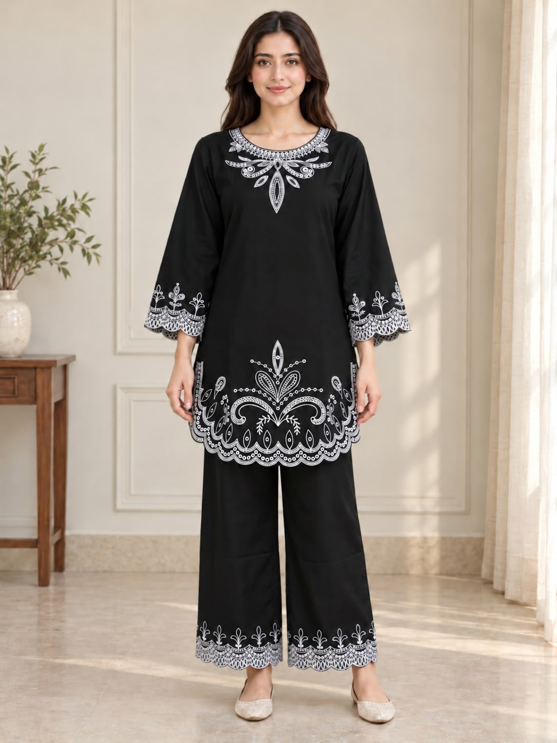 2PC Embroidered Co-Ord Set - 1785
