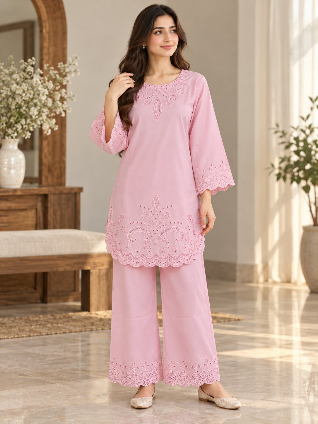 2PC Embroidered Co-Ord Set - 1787