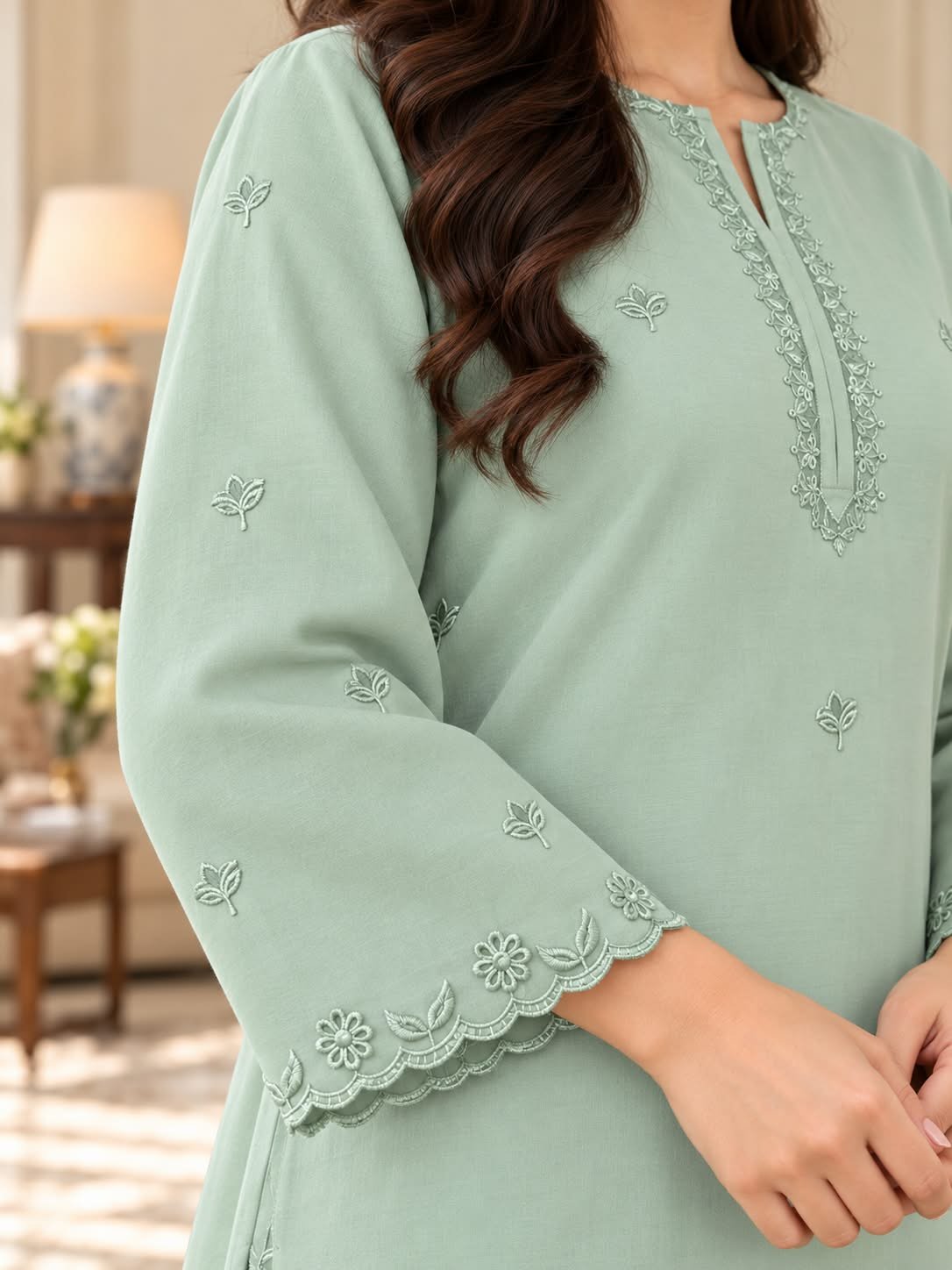 2PC Embroidered - 1791 - Image 4
