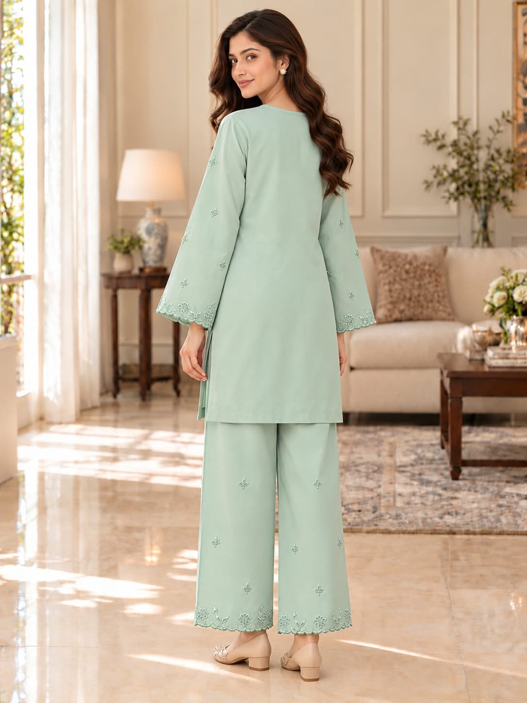 2PC Embroidered - 1791 - Image 6