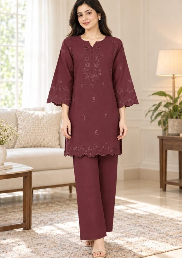 2PC Embroidered – 1803